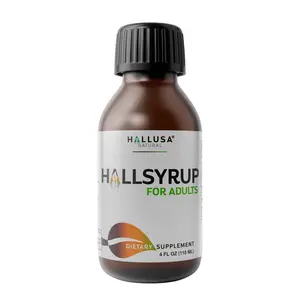 Hallsyrup for Adults 4OZ - Dietary Supplement Syrup with Turmeric Extract, Fresh Ginger, Pure Honey & Aloe Vera - HALLUSA NATURAL Healthcare Edible