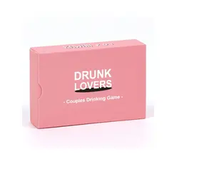 DRUNK LOVERS Couple Drinking Game For Date Night, Perfect Anniversary Valentine's Day 21st Birthday Gift With 54 Cards, Couple Party Cards