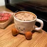 Cute Ceramic Mugs, Cartoon Smiley Face Design, Funny Gift for Tea & Coffee Lovers, Perfect for Daily Use & Birthday Gift