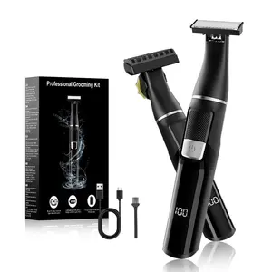 Men's Multi-Functional Grooming Kit - Wireless Electric Shaver Set with Versatile Trimmer for Beard, Nose Hair and Facial Grooming, Black Comfortable Design