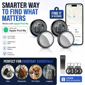 [Summervibes] Coucur 2026 GPS Tracker(iOS Only) for Cars & Pets,Mini Trackers Device with Weatherproof Magnetic Case-No Monthly Fee-Best Hidden GPS Trackers,Global Coverage Location Tracker,Anti-lost Device,For Apple Find My (iOS Only) For iPhone