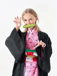 Nezuko Cosplay Costume Set - Complete Outfit with Coat, Underwaist, Waist Seal & More