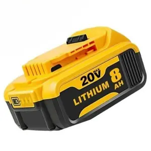8.0Ah Lithium Battery Replacement for DeWalt 20V MAX Lithium-ion Batteries, Compatible with DCB200 and DCD/DCF/DCG/DCS Series Tools