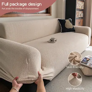 High Elasticity Sofa Cushion Cover, Pet-Friendly Design, Dust-Proof & Stain Resistant, Suitable for All Seasons, Fits Various Sizes, Soft Sofa Protector