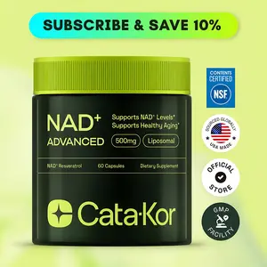 Cata-Kor NAD+ Advanced 500mg - NAD+ Supplement for Energy & Healthy Aging - 60 Count (30 Day Supply) - Previously known as Reus Research NR 900