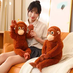 66cm Simulation Monkey Orangutan Doll Super Soft Stuffed Bag Animals Plush Toys Anime Cartoon Decor Boys Girls Birthday Gifts