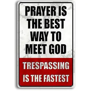 Metal No Trespassing Signs Private Property Funny, Posted Signs No Trespassing for Home Yard Garden Door Wall Metal Sign 8 x 12 Inch