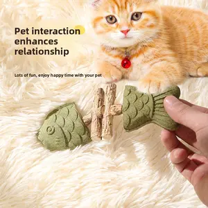 Realistic Fish Cat Toy with Premium Silvervine & Catnip - Chewing & Hugging - Textured Surface for Dental Care & Teeth Cleaning - Interactive Solo Play for Indoor Cats