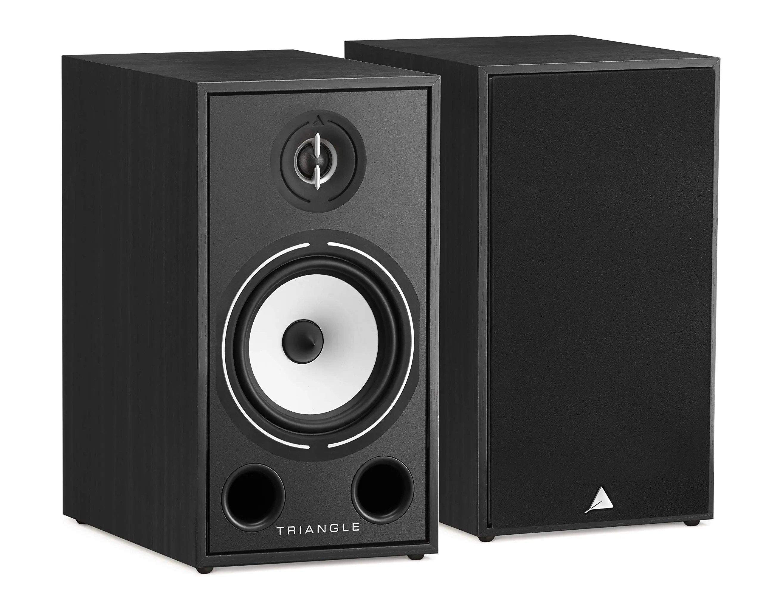 BOREA BR03 Hi-Fi Compact Cabinet Speakers (Pair, Black) - 100W Power Handling, 90 dB/W/m Output, 206x380x314mm Size, 16cm Midwoofer, 25mm EFS Silk Dome Tweeter, Natural Cellulose Construction, for Music & Home Cinema Audio Stereo