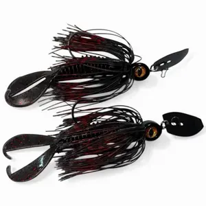 Blade Ripper Black Neon Custom Made Direct Connect Bladed Jig 2 PACK with trailers big fishing bass pro