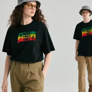 Suitable for both men and women.Good Vibes Only Rasta Flag Reggae Music Rastafarian Jamaica Birthday Casual Summer Top Womenswear Clothes