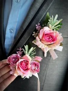 Blushing Rose -  Boutonniere & Corsage