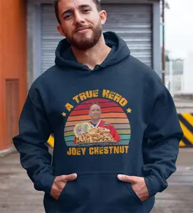 A true Hero Joey Chestnut Shirt, Joey Chestnut T-Shirt, Nathan's Hot Dog Eating Contest T-Shirt Sweatshirt Hoodie Unisex For