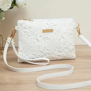 1pcs  Elegant Bohemian-Style Hollow Flower Floral Crossbody Bag for Women - a Versatile Small Square Daily Bag That Can Be Carried by Hand Or Worn Crossbody, Suitable for Daily Commuting, Vacations, And Shopping Flower Flower Flower travel tiktokshopsprin