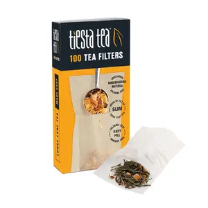 Tiesta Tea - 100 Count Loose Leaf Tea Filters - Disposable Infuser for Hot, Iced Tea & Coffee | Easy-Fill Steeper | Unbleached Paper | Single-Cup Infuser for Loose Leaves | 100 Empty Bags
