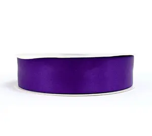 1 1/2"  Purple Satin Ribbon Double-face 100 Yds