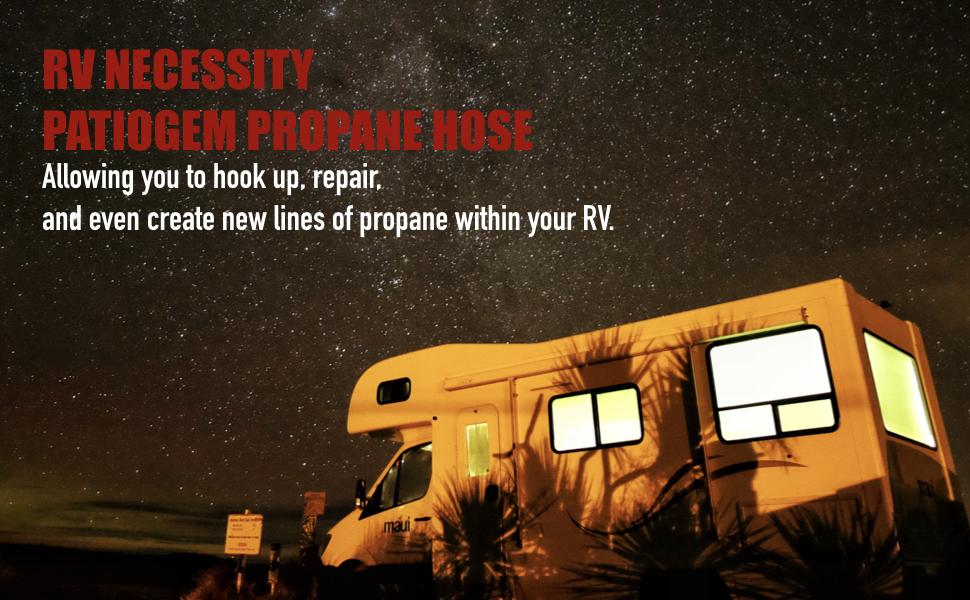 GasXpert Improved Propane Quick Connect Hose for RV to Grill, 12FT RV Propane Hose with Blackstone Propane Elbow Adapter, Fit for Blackstone 22 Inch Griddle & 17" Grill