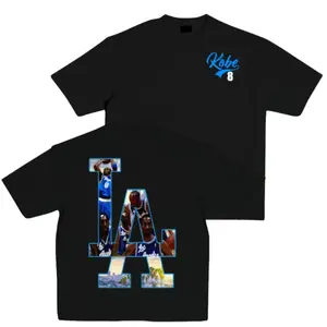 LA City Basketball Graphic Shirt Number 8 Athlete Collage Tee Vintage Sports Streetwear Urban Fan Statement Top