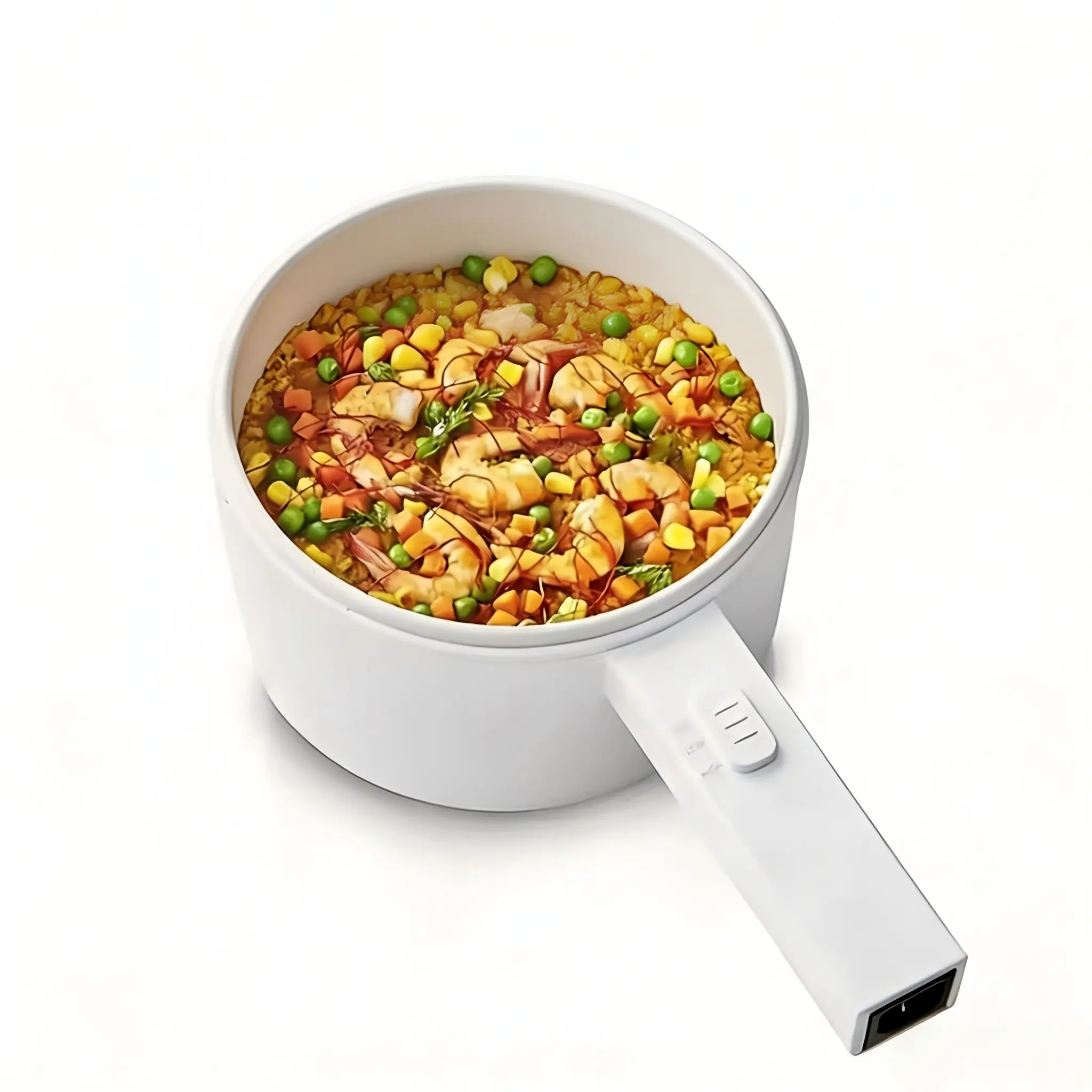 Electric Hot Pot, 1.5L Mini Hot Pot, Ceramic Glaze Non-stick Portable Pot, Electric Pot for Steak, Egg, Fried Rice, Oatmeal, Soup, Ramen with Dual Power Control, Electric Pot for Dorm