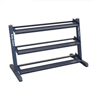 3 Tier Horizontal 48" Dumbell Rack - BLACK