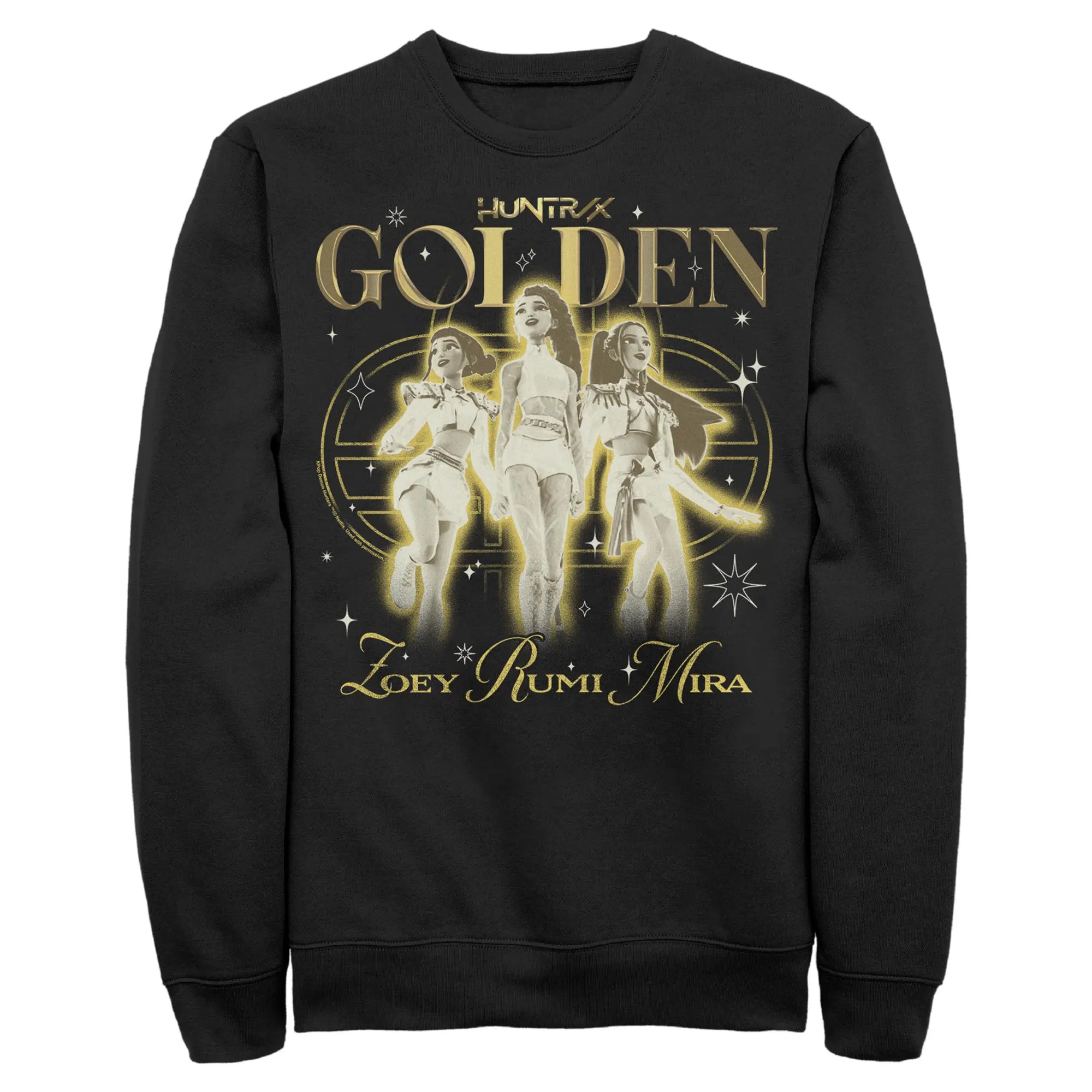 Men's KPop Demon Hunters Huntrix The Golden Girls Menswear Sweatshirt, Casual Long-Sleeve Pullover with Round Neck