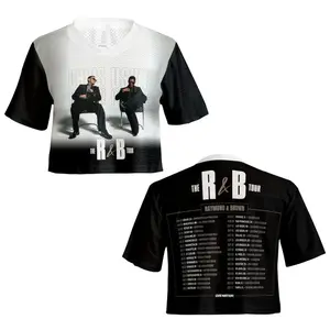 R&B Tour Crop Top Baseball Jersey Live Nation Concert Apparel