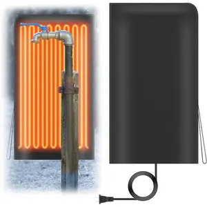 Heated Outdoor Faucet Cover for Winter,  Faucet Covers for Outside with  Temperature Control,  Insulated Faucet Protector for RV, Garden &  Use