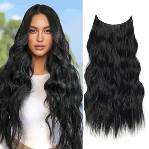 Plodon Black & Dark Brown Mix Glueless Wig | HD Lace Beginner Friendly | No Shedding No Tangle | 16/20/24 Inch Water Wave | 5 Clips One-Piece | Quick Install 2 Mins for Daily Party