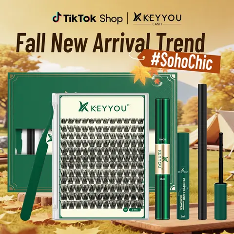 KEYYOU Special Offer Item Invisible Band Waterproof Long-Lasting Lashes for Natural Voluminous Look Easy Application Ideal for Daily Wear and Special Occasions #September Stock Up
