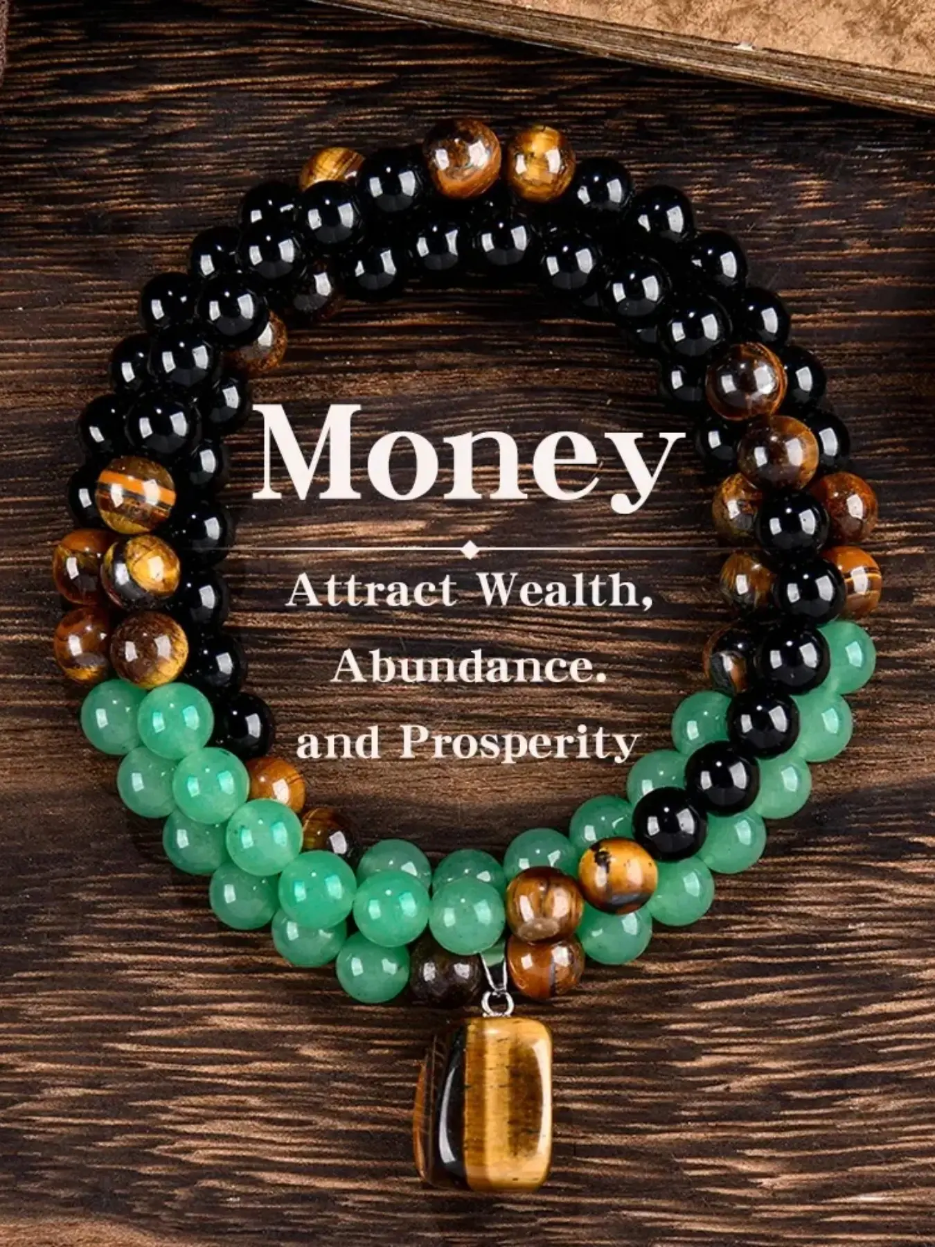 Prosperity Energy Boosting Crystal Necklace Obsidian Dragon Stone Tiger Eye Pendant Fashion Design Unisex Versatile Jewelry for Travel Parties Daily Wear Wealth Abundance Party Jewelry Money
