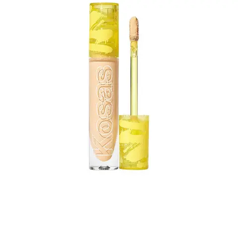 Kosas Revealer Super Creamy + Brightening Concealer - Caffeine, Hyaluronic Acid, 5 W Shade, Golden Undertones, Smooth Coverage Makeup Product with Blendable Finish, Hydrate & Plump Benefits for Dewy Makeup Looks