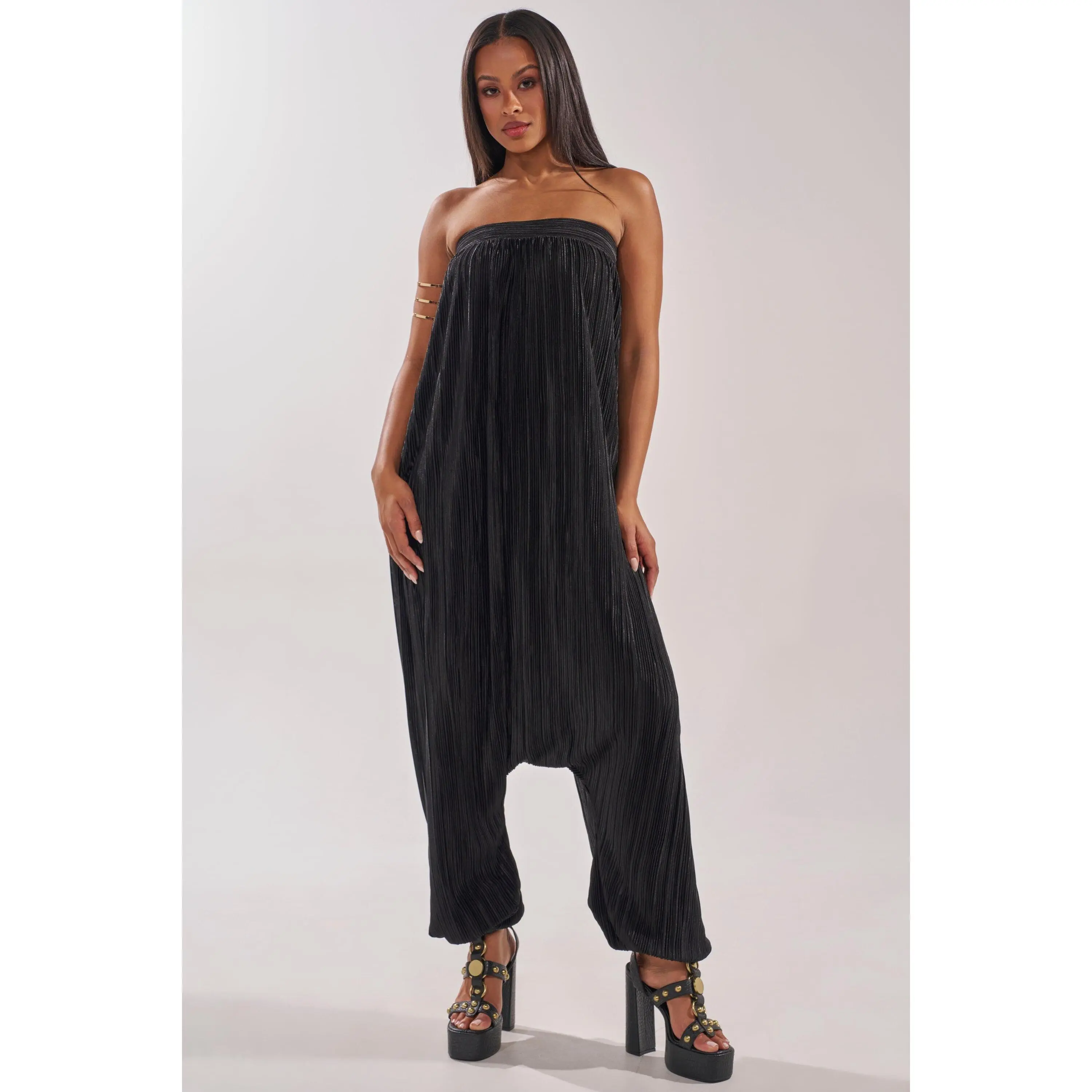 FROM THE CITY DROP CROTCH JUMPSUIT IN BLACK