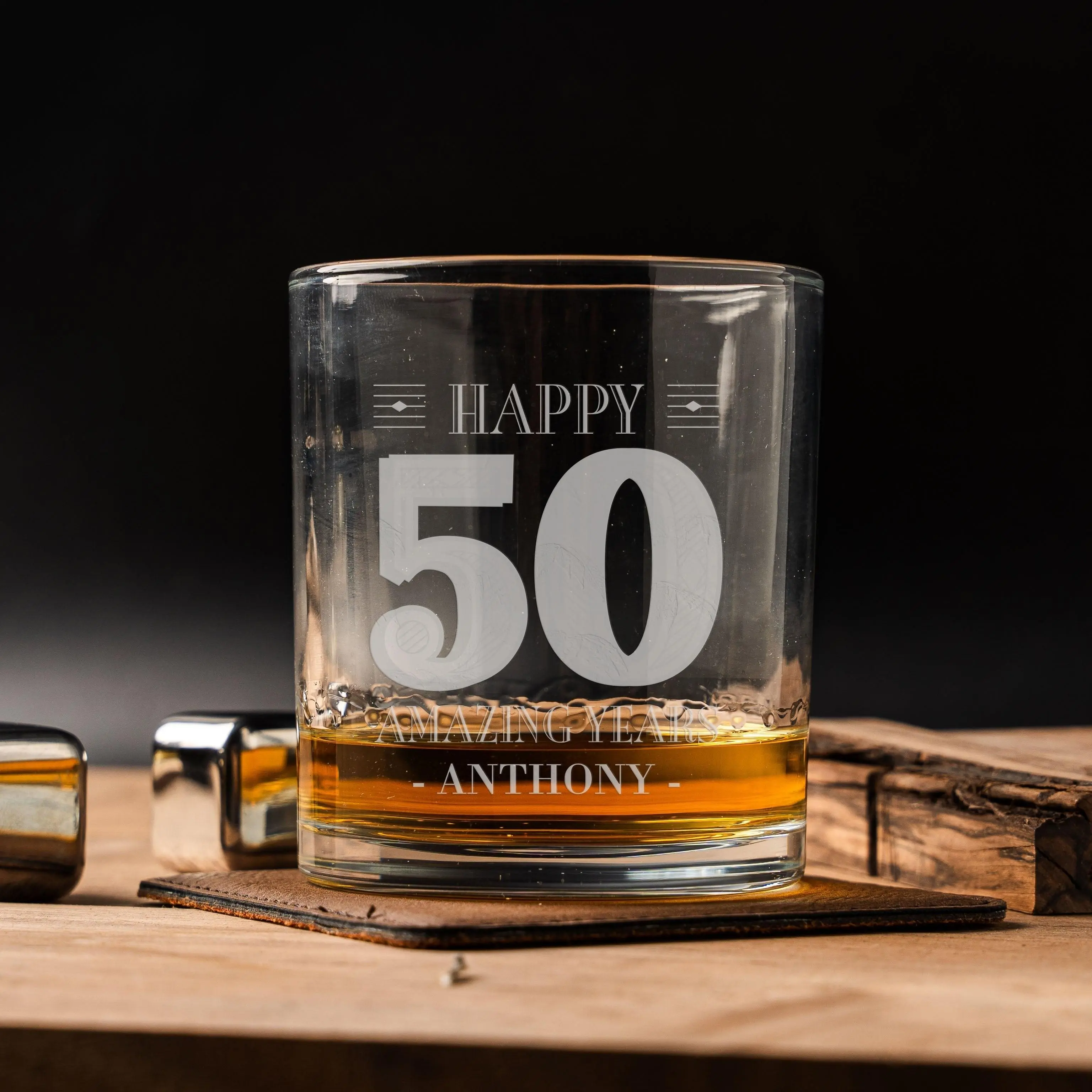 Custom Happy Birthday Lowball Glasses