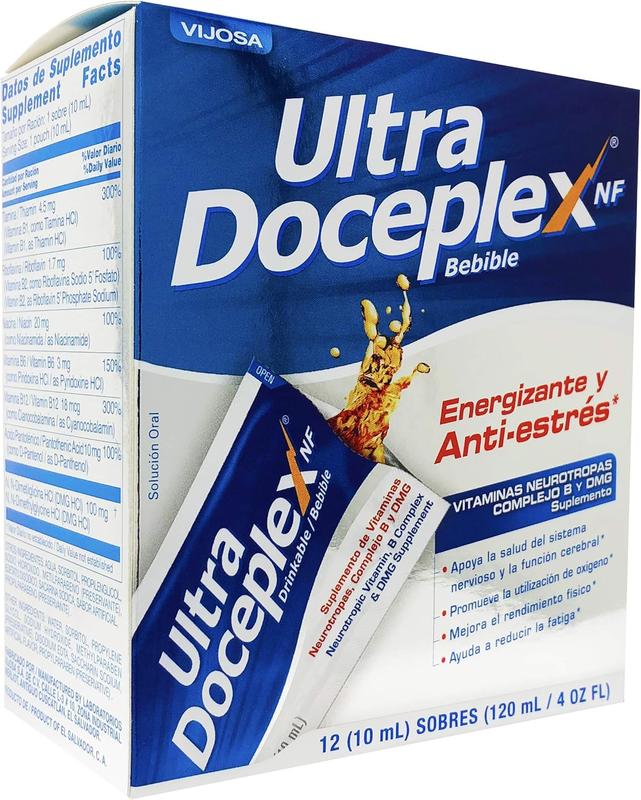 VIJOSA Ultra Doceplex Energy Pouches - Powerful B Complex in a Pouch -liquid, 12 Pouches