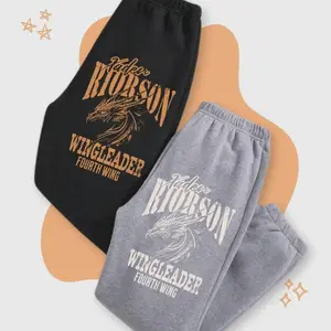 Vintage Fourth Wing Sweatpants, Xaden Riorson Inspired Graphic Joggers, Rebecca Yarros Fantasy Romance Bookish Gift, Midweight Cotton Casual Sweatpants