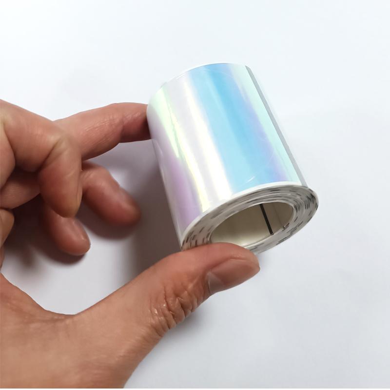 50mm Transparent Colorful Laser Labels Roll, Compatible with Phomemo M110 M200 M220, Waterproof Thermal Barcode Stickers