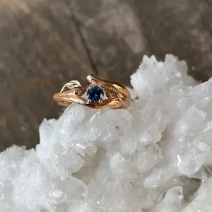 Montana Sapphire 14k Branch Ring