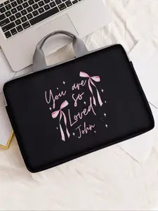 Butterfly Pattern Printed Notebook Cover, Soft Laptop Sleeve, Fits Laptops & Tablets, Casual Zipper Storage Bag, All Seasons Use