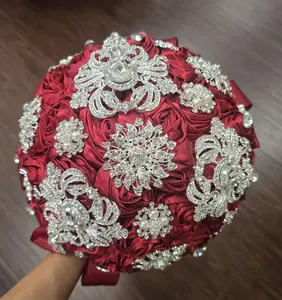 Elegant Water Drop Brooch Quinceanera Bouquet