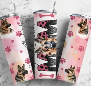 German shepherd mom 20 oz skinny tumbler