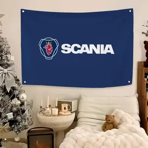 brand logo scania Flags Flag - Ultra Soft Skin-Friendly Machine Washable Fade Resistant Banner | HD Print Lightweight Durable Outdoor Indoor Garden Flag