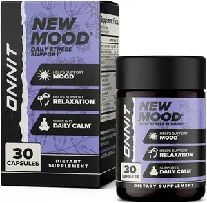 ONNIT New Mood Dietary Vitamin Capsules - IGEN™ Non-GMO Tested, Healthy Tryptophan Sleep Supplements for Men & Women, Daily Stress Support, 30 Count