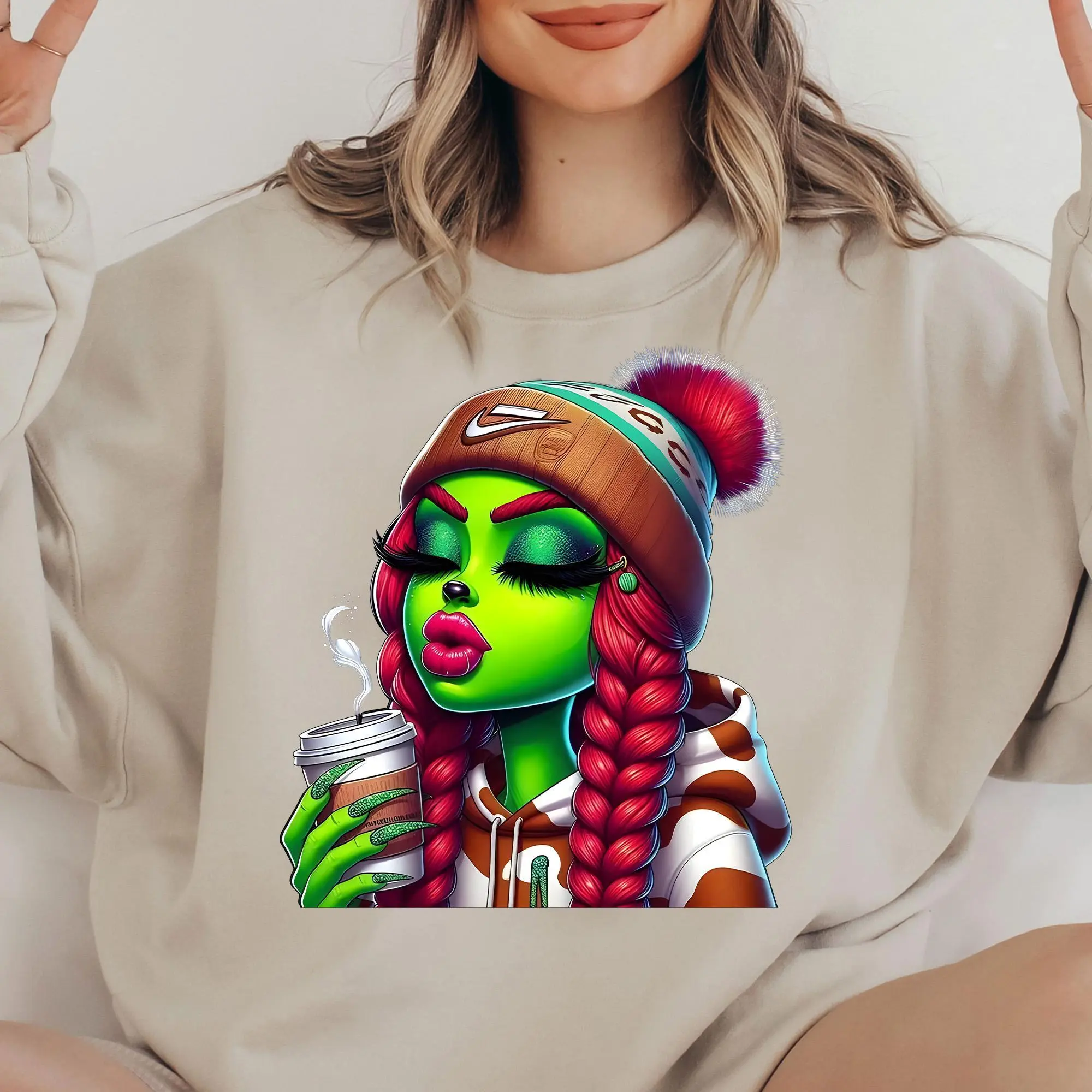 Grinn Girl Funny Christmas Shirt Sweatshirt, Hoodie, Comfort Colors
