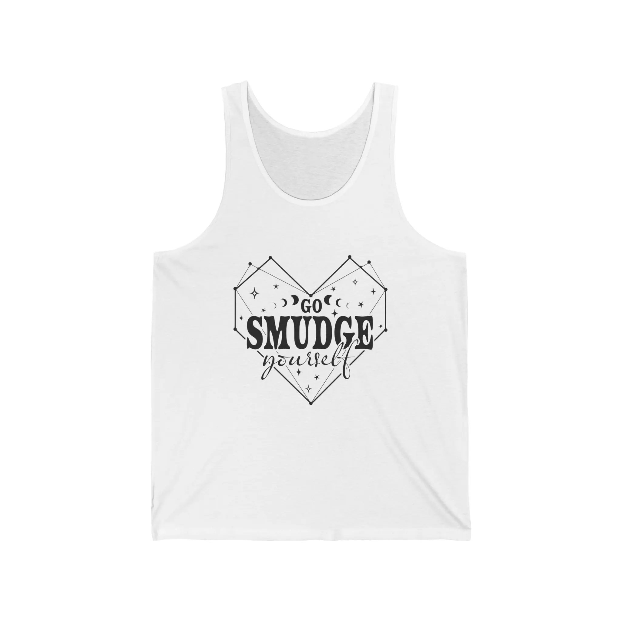Funny Witchy Tank Top, Smudge Yourself Unisex Jersey, Witchcraft Tee, Wiccan Shirt, Halloween Costume, Pagan Clothing