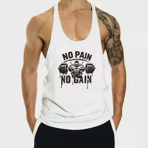 Men's Gym Stringer Tank Tops Bodybuilding Workout Muscle I-shaped Vest for Men
