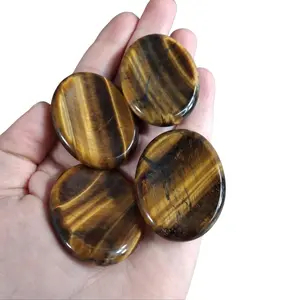 Tiger’s Eye Worry Stone – Oval Gem for Focus & Protection