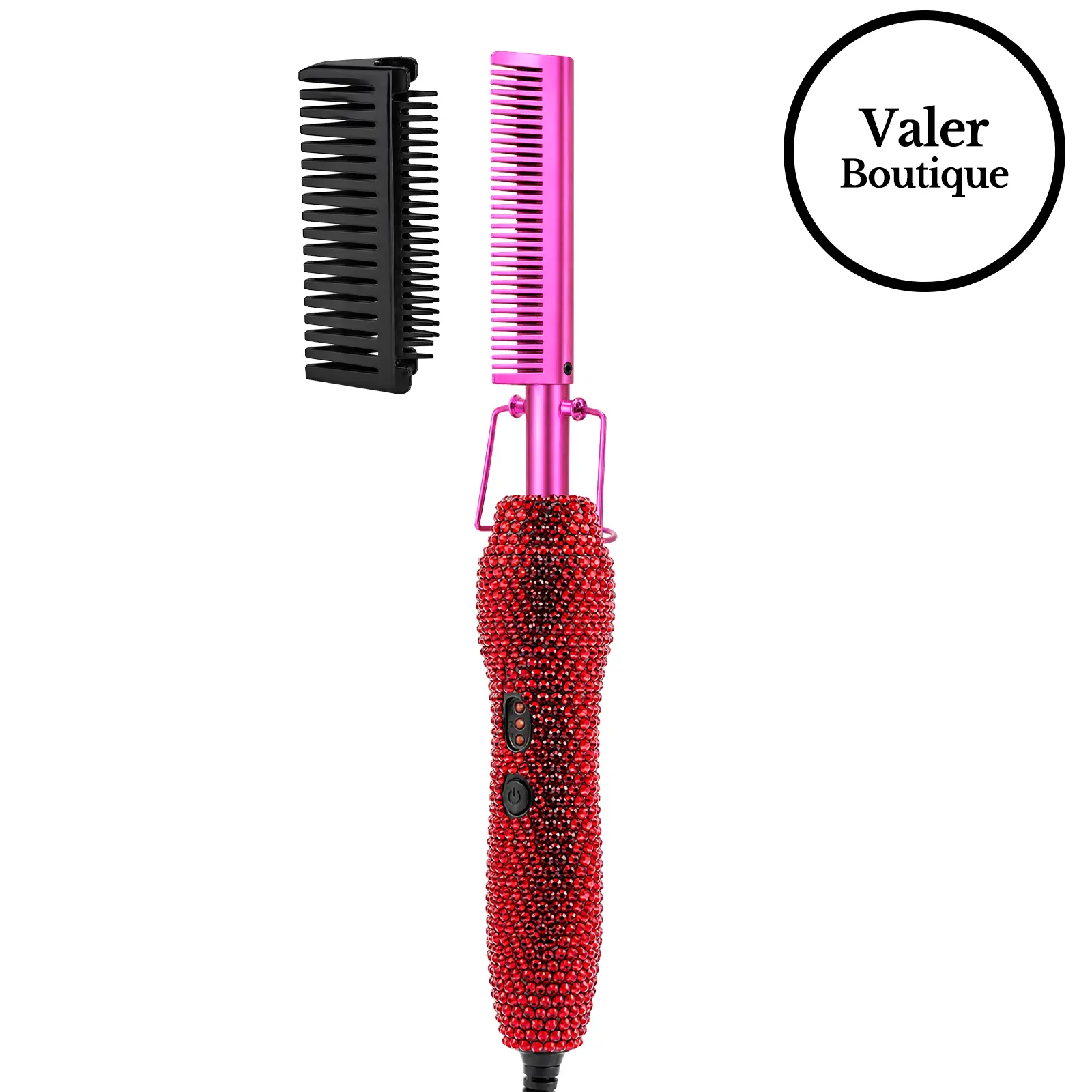 Diamond Hot Comb 450F Straightener Curler for Natural Hair Wigs Professional Salon Styling with Adjustable Temperature Control,valentine's day gifts for her/him
