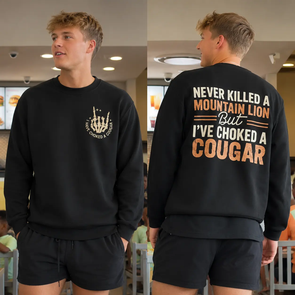 Funny Graphic Sweatshirt for Men, Vintage Statement Crewneck, Casual Pullover, Unisex Long Sleeve, Trendy Streetwear Gift