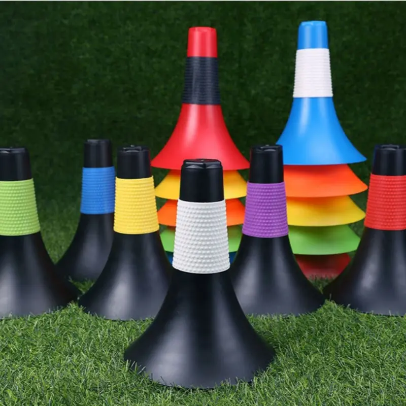 Unisex-Youth 9.06in PE Material Dribbling Cones Basketball Training Equipment Set, Flared Barrel Obstacle Course Aids for Agility Drills
