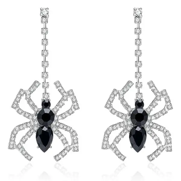 Spider Dangle Earrings for Women, Gothic Jewelry, Spider Drop Earrings for Costume Party, Cosplay, Gothic Clothes Accessories for Women